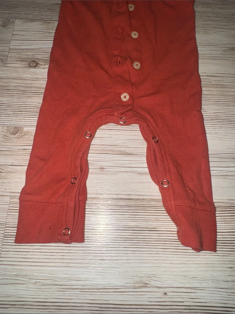 kate quinn Sleeveless Button-Front Romper in Rust